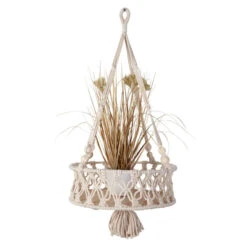 Dekohänger - Makramee-Regal - Ca. 30 X 65 Cm