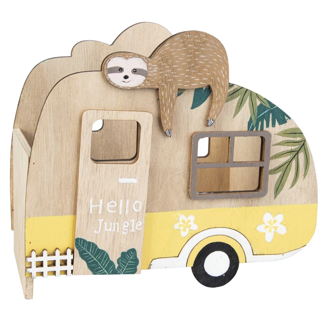 Dekokörbchen - Wohnwagen - Aus Holz - Ca. 16 X 9,5 X 18 Cm 3 Dekokörbchen - Wohnwagen - Aus Holz - Ca. 16 X 9,5 X 18 Cm – Bild 3