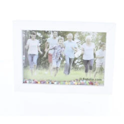 Bilderrahmen - Weiß - Mit Konfetti - Aus Holz - Ca. 18 X 13 X 2,5 Cm