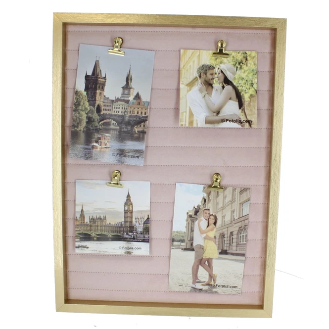Bilderrahmen - Memoboard - Rosa/gold - Ca. 30 X 40 X 2,5 Cm 1 Bilderrahmen - Memoboard - Rosa/gold - Ca. 30 X 40 X 2,5 Cm