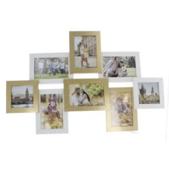 8er Bilderrahmen - Gold/weiß - Ca. 64 X 41 X 2 Cm