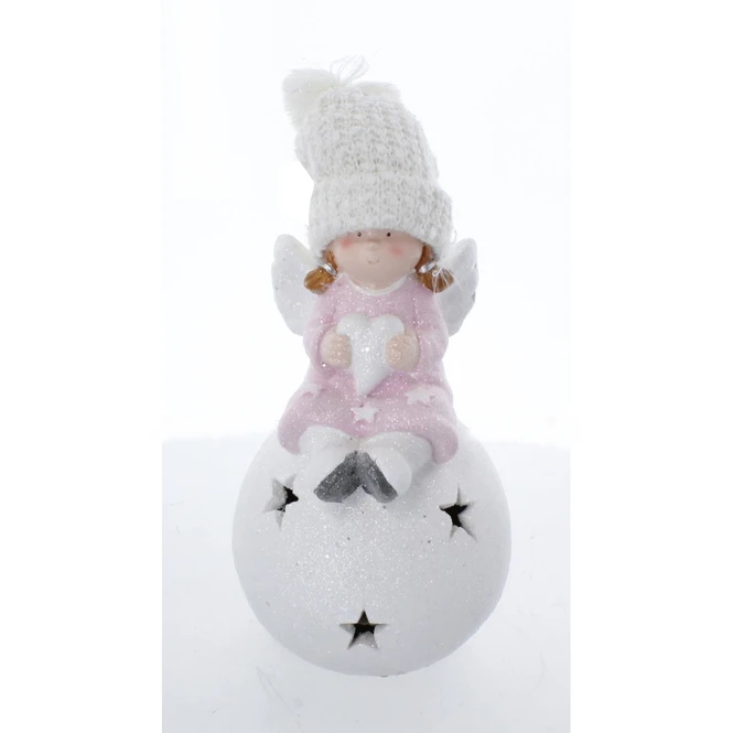 Engel Auf Schneeball Mit LED - Ca. 19 X 19 X 36 Cm 1 Engel Auf Schneeball Mit LED - Ca. 19 X 19 X 36 Cm