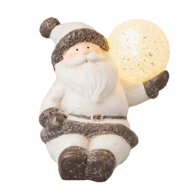 Nikolaus Mit LED-Kugel- Aus Keramik - Ca. 11,5 X 11,5 X 13 Cm - 1 Stück 1 Nikolaus Mit LED-Kugel- Aus Keramik - Ca. 11,5 X 11,5 X 13 Cm - 1 Stück
