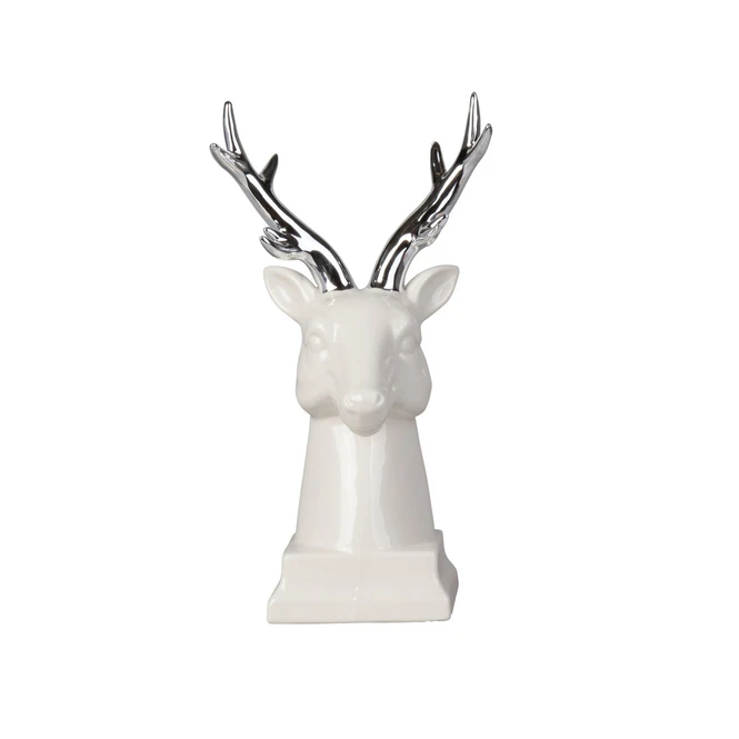 Hirschkopf - Aus Keramik - Ca. 14,5 X 13 X 30,5 Cm 2 Hirschkopf - Aus Keramik - Ca. 14,5 X 13 X 30,5 Cm – Bild 2