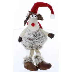 Rentier Stehend Braun/rot - Ca. 20 X 14 X 59 Cm