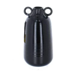 Vase Bauchig Schwarz - Ca. 10 X 10 X 19,5 Cm