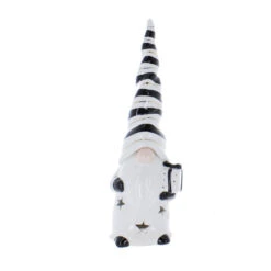 Windlicht Wichtel Schwarz/weiß - Ca. 10,5 X 8,5 X 30,5 Cm