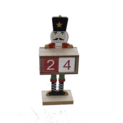 Adventscountdown Nussknacker - Aus Holz - 10,5x6x25 Cm