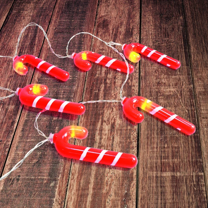 Lichterkette Zuckerstangen - Mit 10 LED - Ca. 165 Cm 1 Lichterkette Zuckerstangen - Mit 10 LED - Ca. 165 Cm