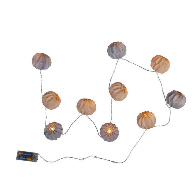 Lichterkette Kugeln Grau/blau - Mit 10 LED - Ca. 6,5 X 200 Cm 1 Lichterkette Kugeln Grau/blau - Mit 10 LED - Ca. 6,5 X 200 Cm