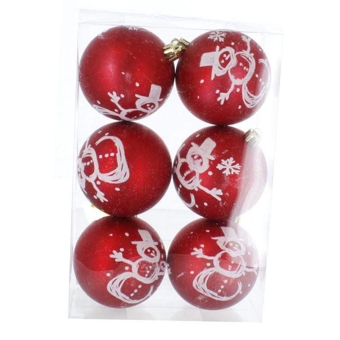 Christbaumkugeln Schneemann - Bruchsicher - ø Ca. 8 Cm - 6 Stück 1 Christbaumkugeln Schneemann - Bruchsicher - ø Ca. 8 Cm - 6 Stück