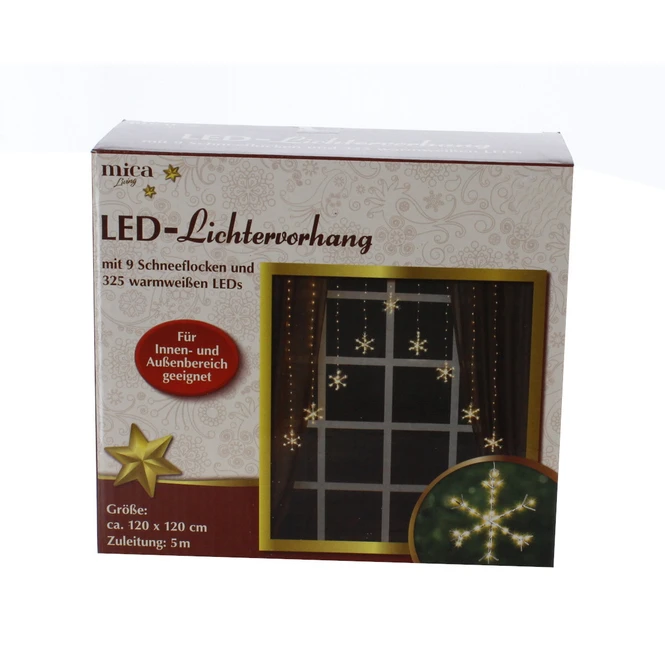 LED Schneeflockenvorhang - Ca. 120 X 120 Cm 1 LED Schneeflockenvorhang - Ca. 120 X 120 Cm