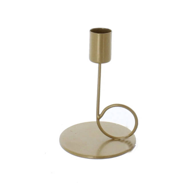 Kerzenhalter - Gold - Rund - Ca. 8,5 X 12,5cm 1 Kerzenhalter - Gold - Rund - Ca. 8,5 X 12,5cm