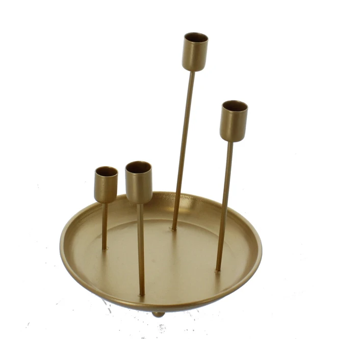 Adventskerzenhalter - Gold - Ca. 21,5 X 26,5 Cm 1 Adventskerzenhalter - Gold - Ca. 21,5 X 26,5 Cm