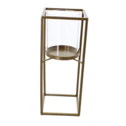 Windlicht Säule Gold/klar - Ca. 12 X 12 X 30 Cm