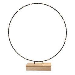 Lichterkreis - Standdeko - Mit LED - Metall Und Holz - Ca. 40 X 6 X 45,5 Cm