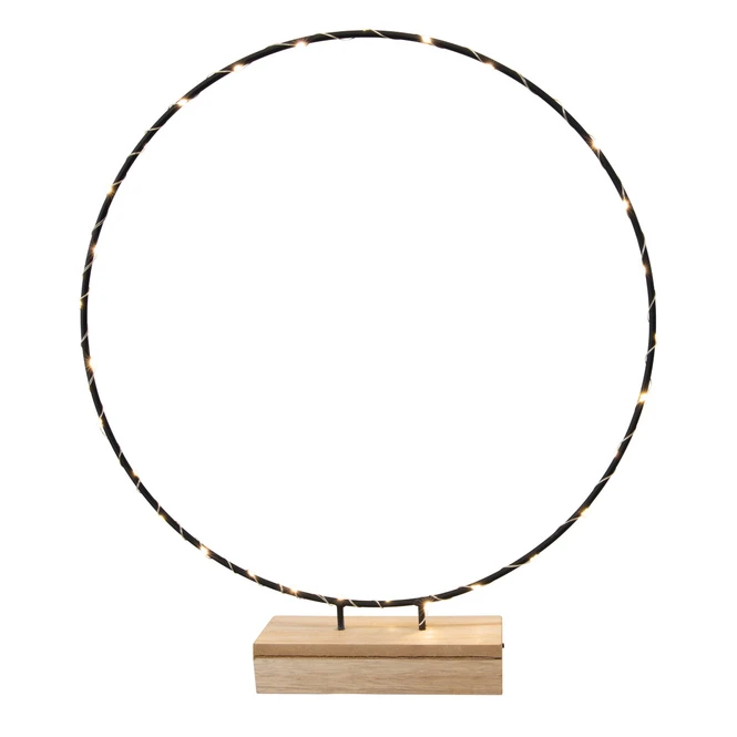 Lichterkreis - Standdeko - Mit LED - Metall Und Holz - Ca. 40 X 6 X 45,5 Cm 1 Lichterkreis - Standdeko - Mit LED - Metall Und Holz - Ca. 40 X 6 X 45,5 Cm