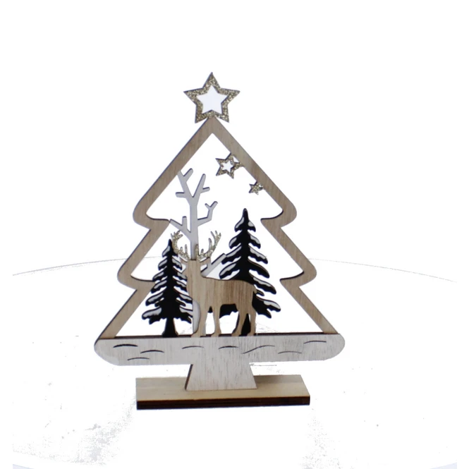 Standdeko - Baumsilhouette Mit Winterwald - Ca. 16,5 X 4,5 X 22 Cm 1 Standdeko - Baumsilhouette Mit Winterwald - Ca. 16,5 X 4,5 X 22 Cm