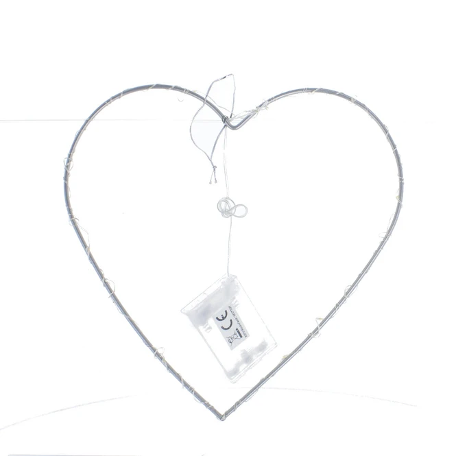 Herzsilhouette Mit LED - ø Ca. 25 Cm 1 Herzsilhouette Mit LED - ø Ca. 25 Cm