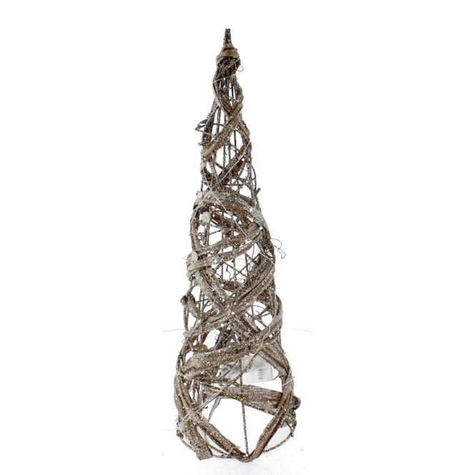 Kegel Braun Mit LED - Ca. 12 X 40 Cm 1 Kegel Braun Mit LED - Ca. 12 X 40 Cm