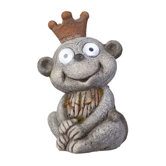 Affe Mit Krone - Mit Solar LED - Aus Polyresin - Ca. 14 X 11 X 20,5 Cm 1 Affe Mit Krone - Mit Solar LED - Aus Polyresin - Ca. 14 X 11 X 20,5 Cm