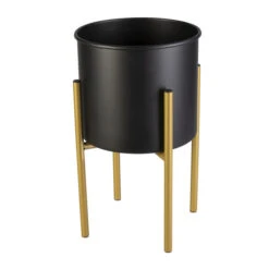Pflanztopf Mit Ständer - Aus Metall - øxH: Ca. 22 X 35 Cm
