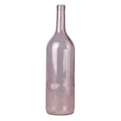 Glas-Vase In Flaschenform - Rosa - Ca. 12 X 46 Cm