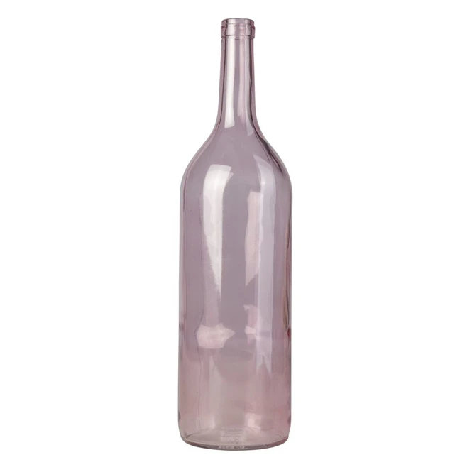 Glas-Vase In Flaschenform - Rosa - Ca. 12 X 46 Cm 1 Glas-Vase In Flaschenform - Rosa - Ca. 12 X 46 Cm