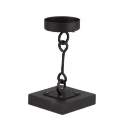 Kerzenständer - Schwarz - Aus Metall - Ca. 7 X 7 X 12 Cm