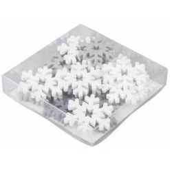 Streudeko - Schneeflocken - 24 Teile - Weiß