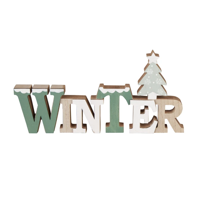 Deko-Schriftzug - WINTER - Aus Holz - Ca. 29 X 2,5 X 14,5 Cm 2 Deko-Schriftzug - WINTER - Aus Holz - Ca. 29 X 2,5 X 14,5 Cm – Bild 2