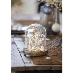 LED-Dekoglocke - Aus Glas - 13,5 X 18 Cm