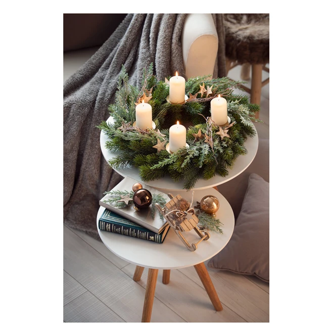 Halter Für Adventskerzen - Ca. 7 Cm - 4 Stück - Silber 1 Halter Für Adventskerzen - Ca. 7 Cm - 4 Stück - Silber