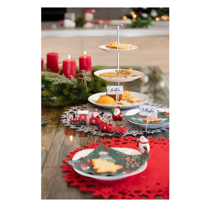 Platzset - Sterne - Aus Filz - Ø = 45 Cm - Grau 1 Platzset - Sterne - Aus Filz - Ø = 45 Cm - Grau