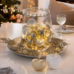 Christbaumkugeln - Winterweiß - Aus Glas - 6 Stück 5 Christbaumkugeln - Winterweiß - Aus Glas - 6 Stück -Rofu alles542