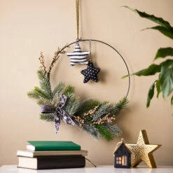 Dekohänger - Ringe - 3 Stück - Schwarz