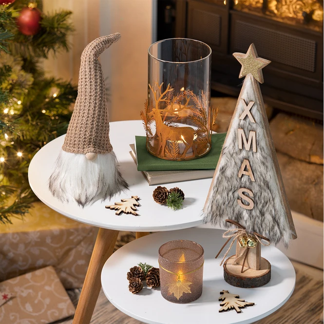 Windlichtglas - Hirsch - Ca. 10,5 X 10,5 X 18,5 Cm 2 Windlichtglas - Hirsch - Ca. 10,5 X 10,5 X 18,5 Cm – Bild 2