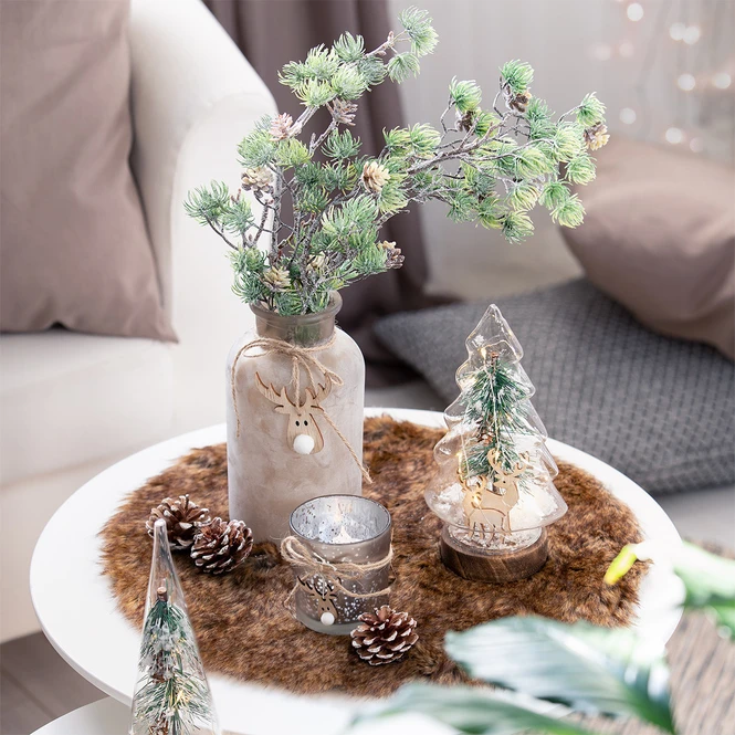 Teelichtglas - Rentier - Ca. 7,5 X 8 Cm - 1 Stück 1 Teelichtglas - Rentier - Ca. 7,5 X 8 Cm - 1 Stück