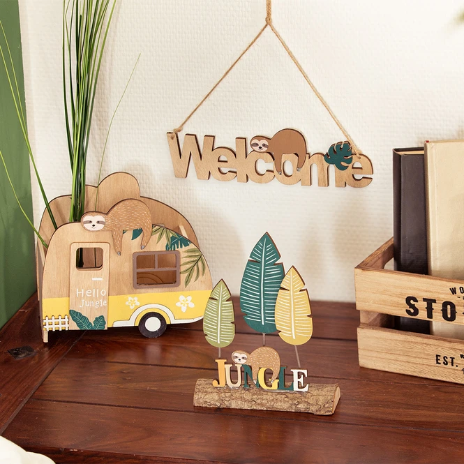 Dekohänger - Welcome - Aus Holz - Ca. 22,5 X 6,5 Cm 1 Dekohänger - Welcome - Aus Holz - Ca. 22,5 X 6,5 Cm