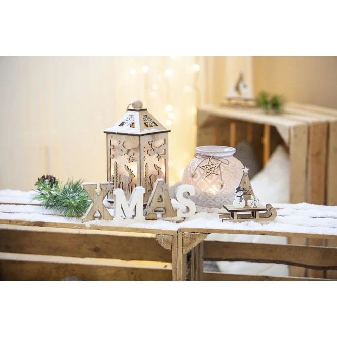 Deko-Schlitten - Schneemann - Aus Holz - Ca. 12 X 4 X 12 Cm 1 Deko-Schlitten - Schneemann - Aus Holz - Ca. 12 X 4 X 12 Cm